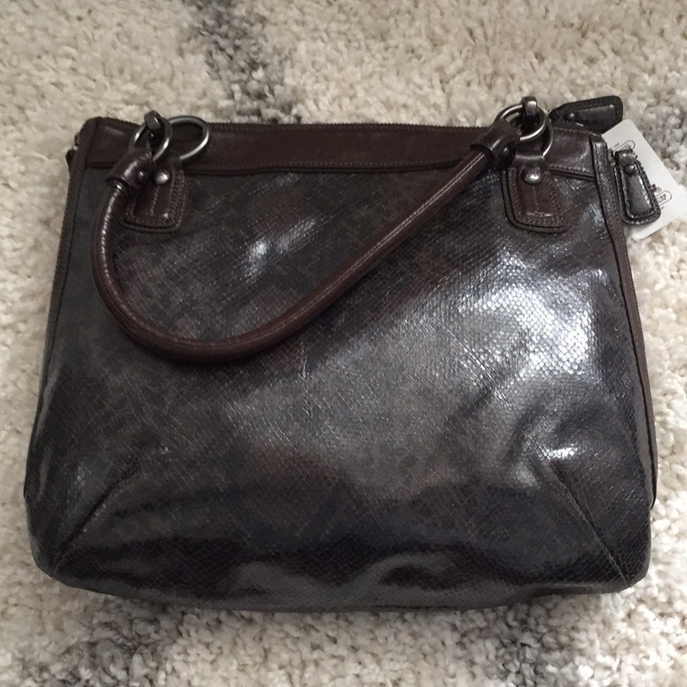 Coach Kristin Embossed Python Tote - Picture 7 of 8